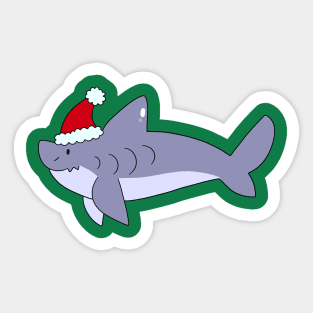 Santa Hat Shark Sticker